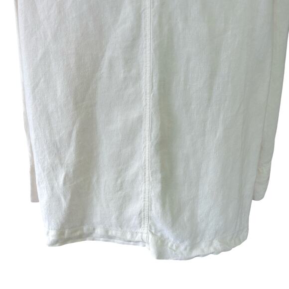 Oska Jacket Size 3 10 - 12 US White 100% Linen Relaxed Fit Lagenlook Oversized - Picture 6 of 15